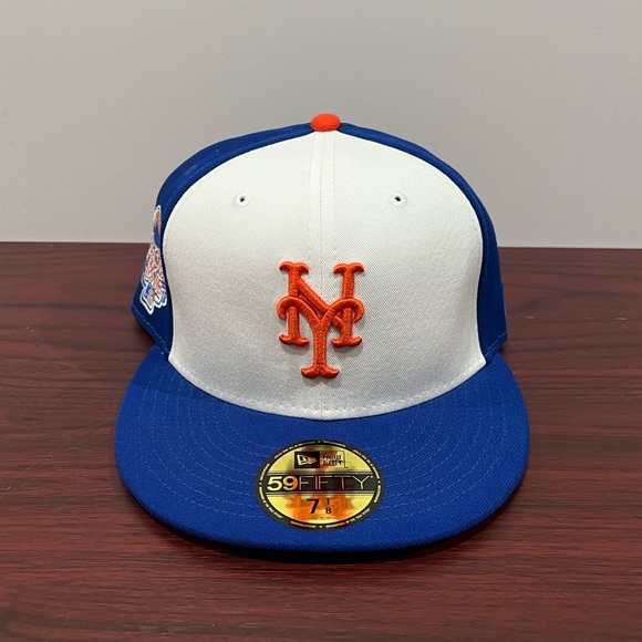 New Era, 59Fifty Fitted Hat, New York Mets, All Star Game, White, Blue & Orange - Picture 1 of 10